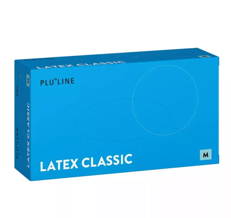 PLULINE Handske Latex Classic M, 100st