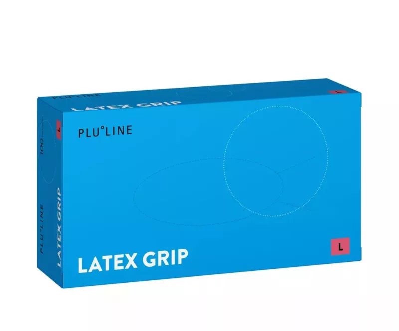 PLULINE Handske Latex Grip L, 100st