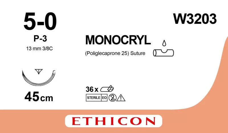 Sutur Ethicon Monocryl 5-0 PS-3 12st
