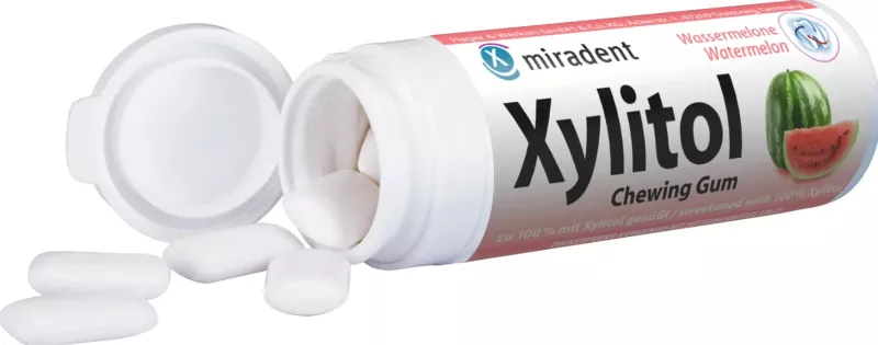 Miradent Xylitol Tuggummi Vattenmelon 12stx30 bitar