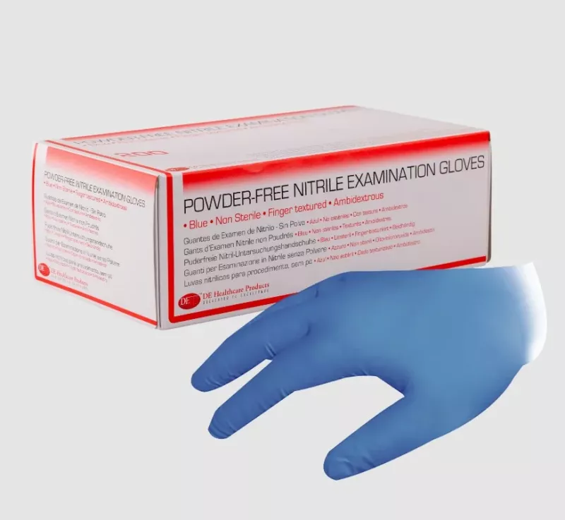 Handske Nitril Examination blå L 10x200st