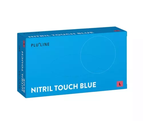 PluLine Nitril Touch Blå L 100st