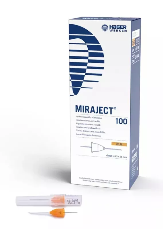 Injektionskanyl Miraject 25G 0,5x21mm 100st