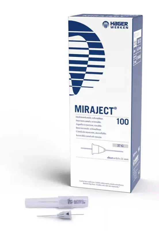 Injektionskanyl Miraject 27G 0,4x21mm 100st