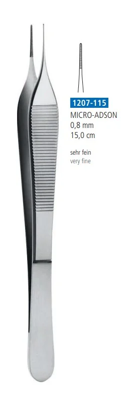 Micro Pincett Adson Rak 15cm