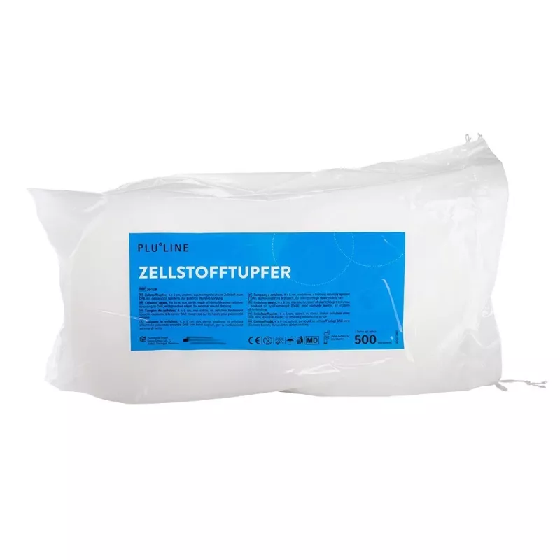 PLULINE Zellstofftupfer 4x5cm 2x500st