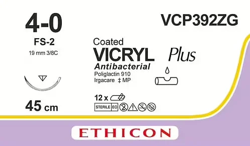 Sutur Ethicon Vicryl Plus 4-0 violett FS-2 12st