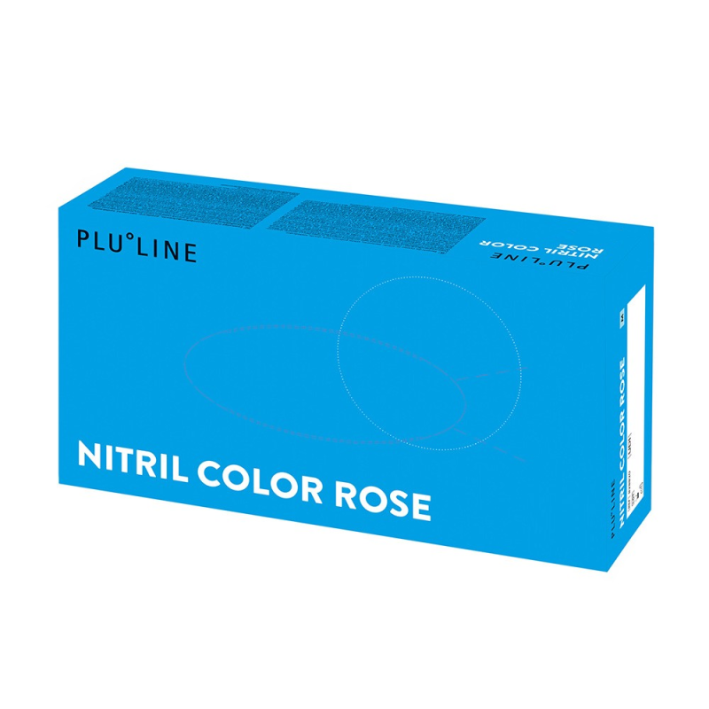 PluLine Nitril Color Rose M 100st