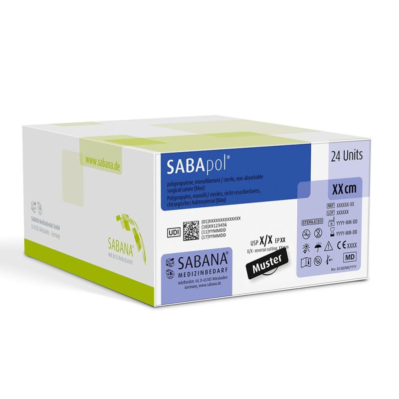 SABApol Blå USP 4-0 45cm DS-16 24st