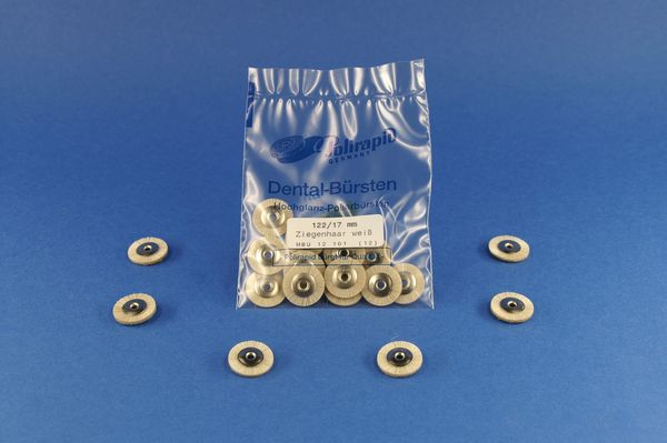 Putstrissa vit gethår 23mm 6st