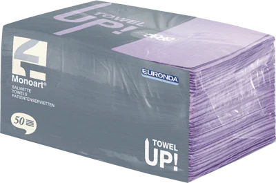 Servett Towel UP Monoart plastad 2-lagers 33x45cm Lila 500st