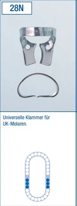 Kofferdamklammer Ivory 28N