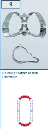 Kofferdamklammer Ivory 9
