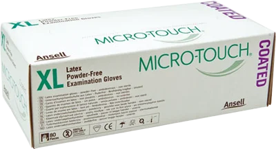 Handske Latex Micro-Touch Coated PF XL 100st