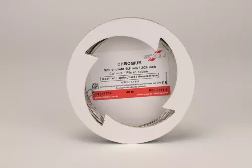 Chromium Klammertråd 0,6mm fjäderhård 40m