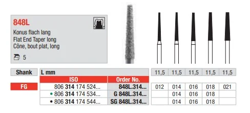 FG Diamantborr G 848L.014 5st