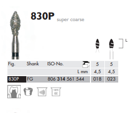 FG Diamantborr 830P 023 MEIPREP 5st