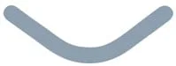 Slick bands Matris regular grå Right Curved 100st