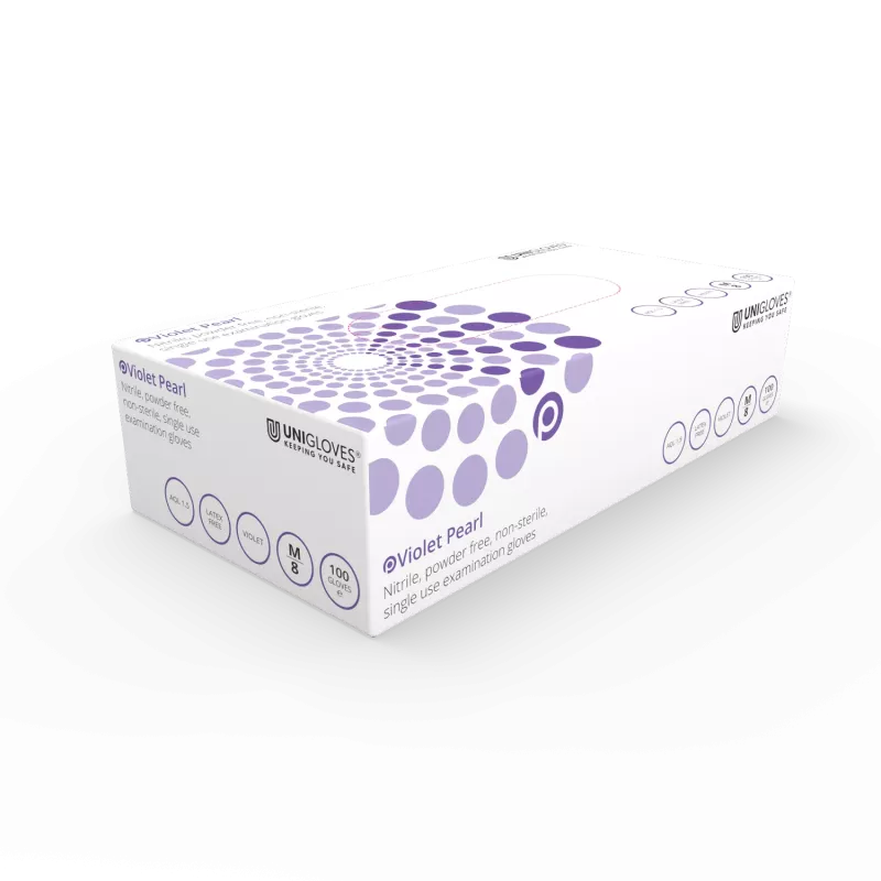 Handske Nitril Violett Pearl S 100St