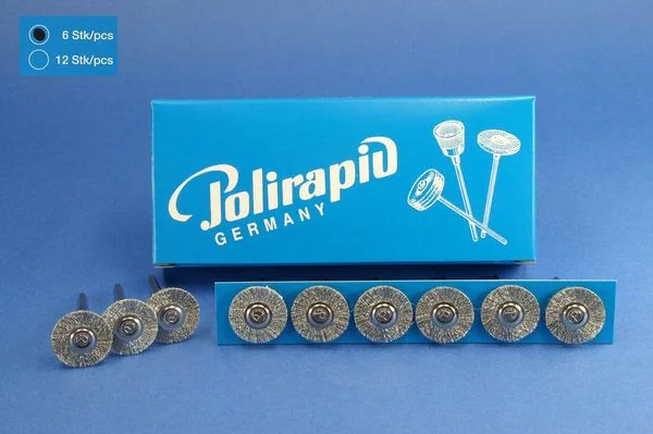 Polerborste Ståltråd galvaniserad 21mm 6st