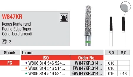 FG Diamantborr White Tiger W847KR.016 3st