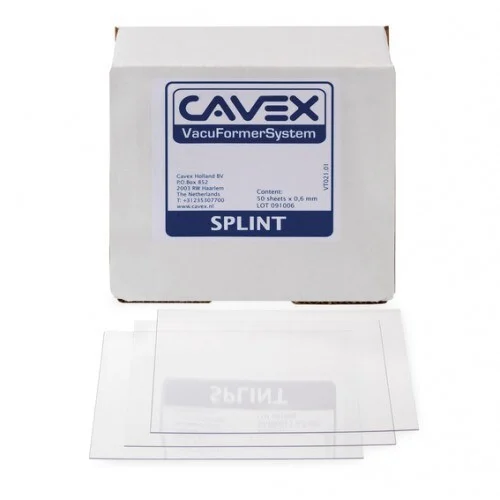 Cavex Splint X-heavy Transparent 1,5 x 125 x 125 mm, 25st