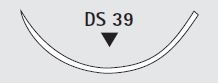 Sutur Supramid 3/0 DS39 svart 75cm 36st