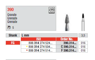 FG Diamantborr 390.016 5st