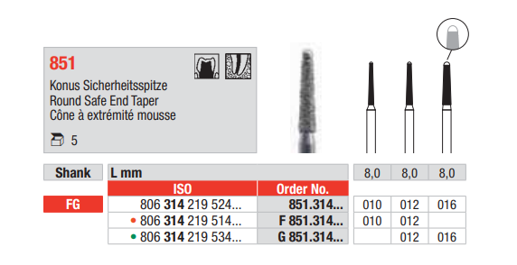 FG Diamantborr 851.016 5st