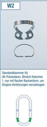 Kofferdamklammer Ivory W2