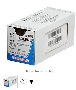 Sutur Ethicon Prolene 6-0 blå FS-3 36st