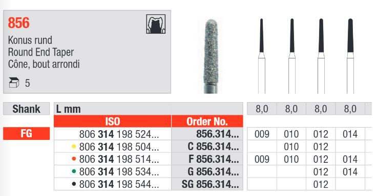 FG Diamantborr 856 010 314 5st