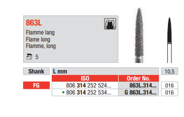FG Diamantborr G 863L.016 5st