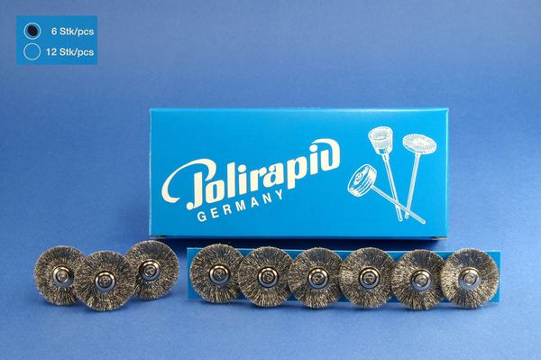 Polerborste Ståltråd 0,12mm 25mm 6st
