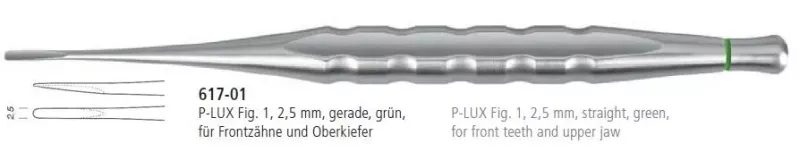P-LUX Luxation grön rak 2,5mm