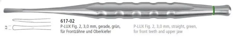 P-LUX Luxation grön rak 3,0mm