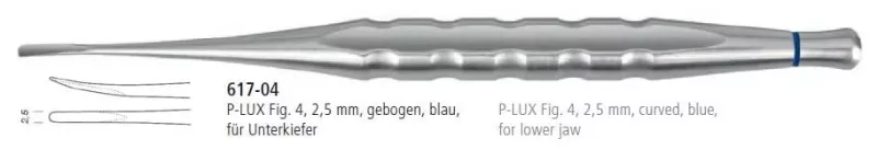 P-LUX Luxation blå böjd 2,5mm