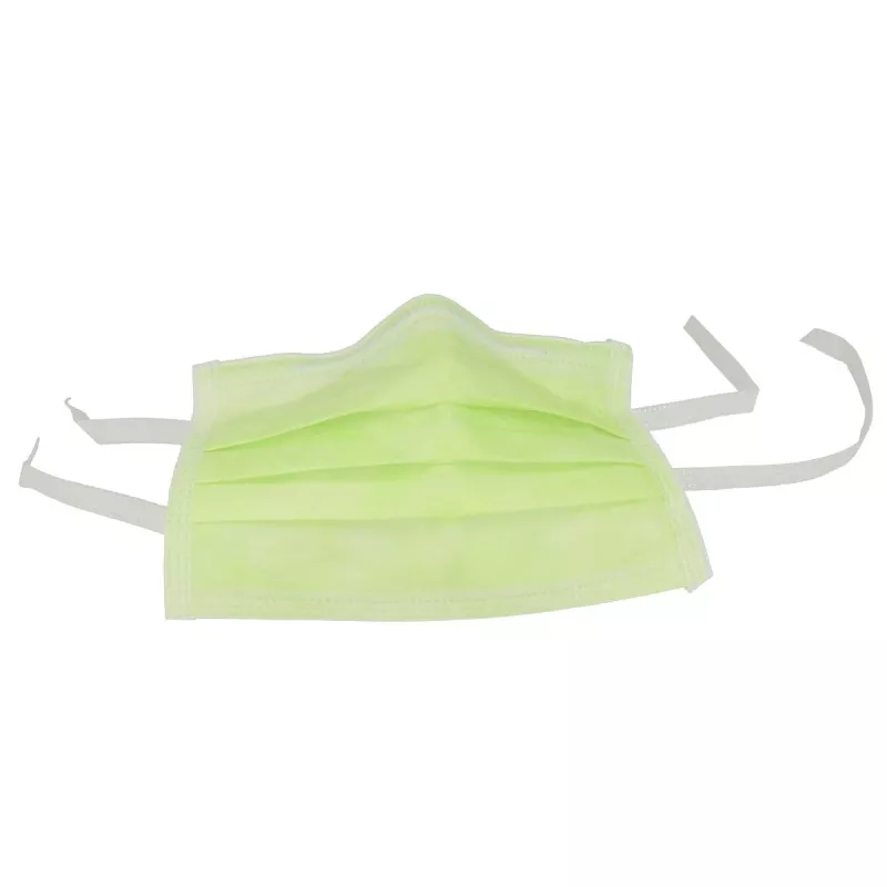 Munskydd Monoart 3-lag Knytband Limegrön 50st