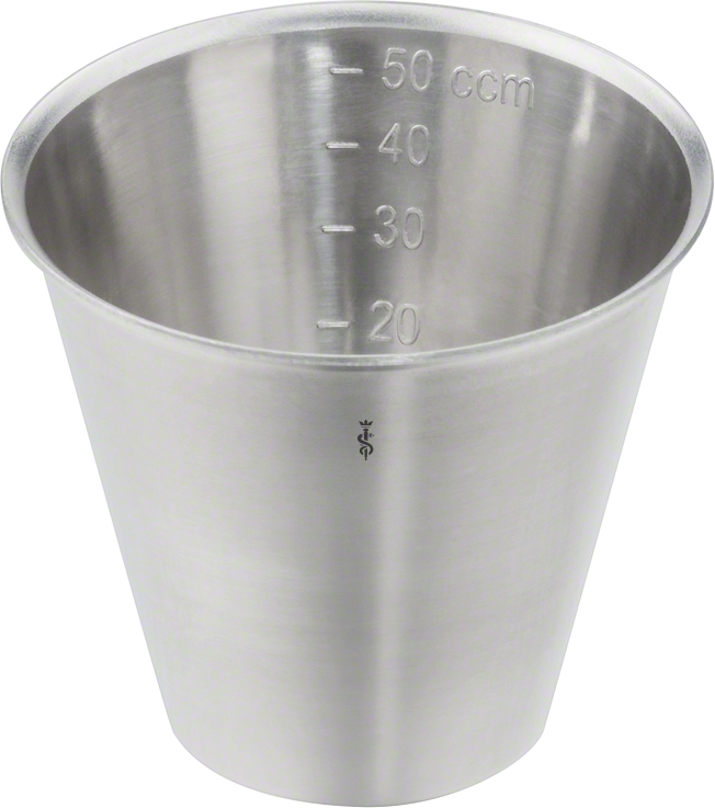 Medicinkopp Rostfri 50ml graderad