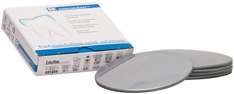 Erkoflex 4,0mm ø120mm Silver 5st