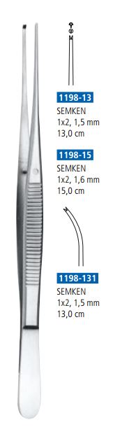 Klopincett Semken Böjd 1x2 1,5mm 13cm
