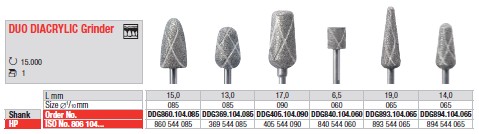 Duo Diacrylic fräsare Hst DDG369.085