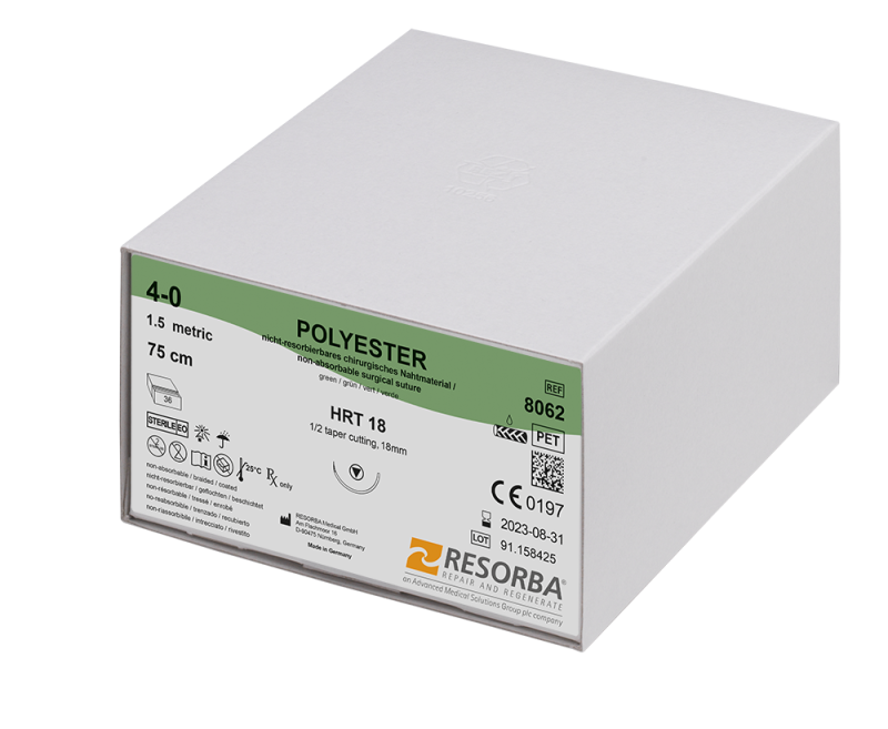 Sutur Resorba Polyester 4/0 HRT18 36st