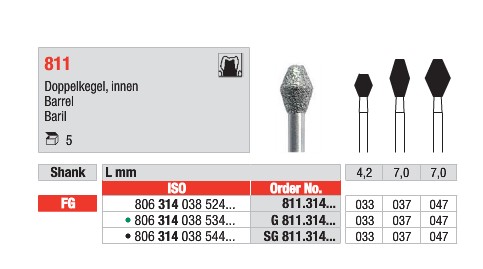 FG Diamantborr G811 314 033 5st