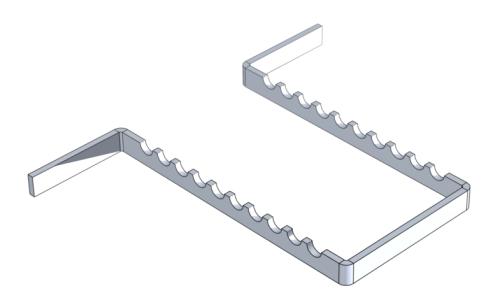 Instrumenthållare till Bricka Aluminium 18x14cm
