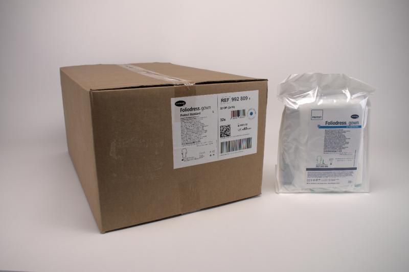 OP Rock Foliodress gown Protect standard Steril Blå L 32st