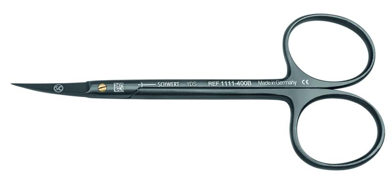 Sax Iris SC böjd 11,5cm Black med taggade skär