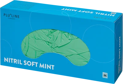 Handske Nitril Soft PF Mint S PluLine 17x100st
