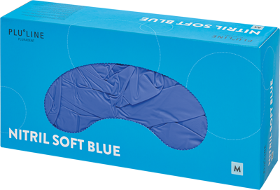 Handske Nitril Soft PF Blå XS PluLine 100st