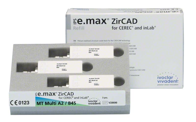 IPS e.max ZirCAD MT Multi B45-A3 3st